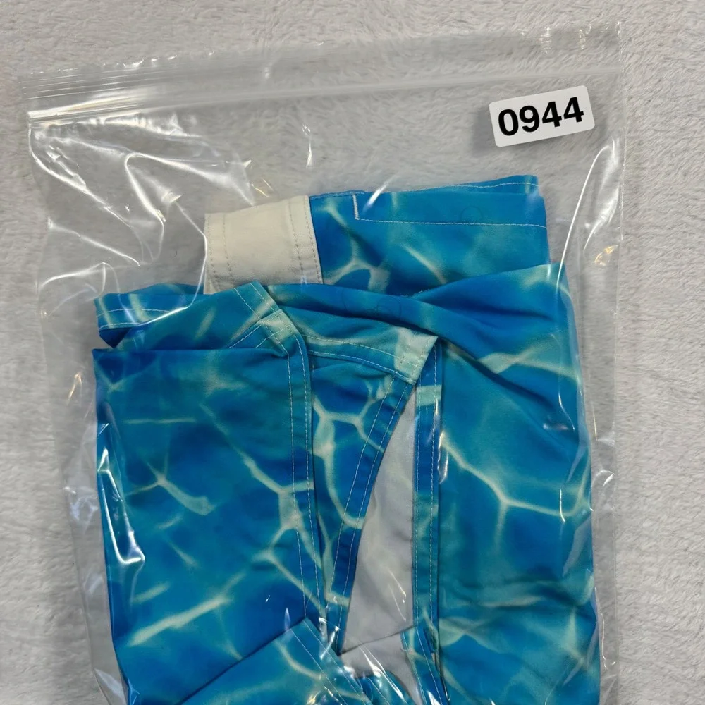 American Eagle Board‎ Shorts Mens Large Vibrant Blue Water Ripple Pool Print